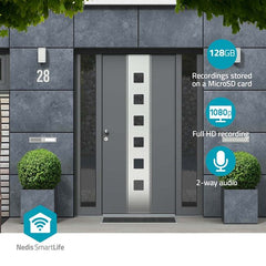 Nedis SmartLife Video Deurbel - Full HD 1080p - Zonder Abonnement - IP54 - Bewegingssensor - Nachtzicht - Zwart