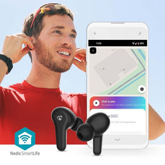 Nedis Draadloze Oordopjes – Bluetooth – 36 u – Touch Control – Oplaadcase – Zwart •