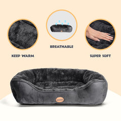 Hondenmand - Hondenkussen - Hondenbed - Zwart - 77x67 cm - Nobleza •