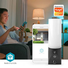 Nedis SmartLife Beveilligingscamera – Wi-Fi – Full HD 1080p – Buitenverlichting – Waterdicht – Bewegingssensor – Nachtzicht – Zwart