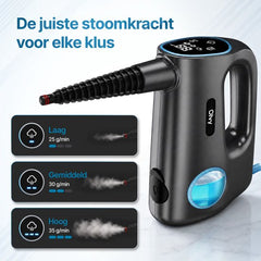Olvy 12-in-1 Handstoomreiniger – Touchscreen - Stoomreiniger & Handstomer – Steam Cleaner - Vlekkenreiniger – Tapijtreiniger – Voor Badkamer, Keuken, Bank & Meubels