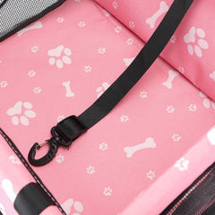 Hondenmand auto - Autostoel hond - 40x35x45 - Roze - Nobleza
