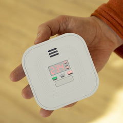 Alecto COA4010 Koolmonoxidemelder met 10 jaar Sensor en Display - Voldoet aan Europese norm EN50291 - Wit