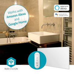 Nedis SmartLife Infrarood Verwarming 700 W – Slimme Kachel - Thermostaat – Geschikt voor Badkamer - Afstandsbediening & App