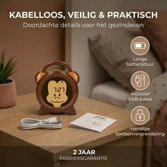 Alecto BC100MONKEY - Slaaptrainer voor kinderen - Kinderwekker met Nachtlamp - Monkey