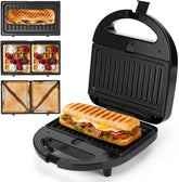 Tosti apparaat - Tosti ijzer - Contactgrill - Grill apparaat - 750W - Zwart - Aigostar