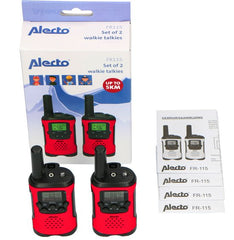 Alecto FR115RD - Walkie Talkie voor kinderen en volwassenen - Set van 2 stuks - Bereik tot 5 km - Rood