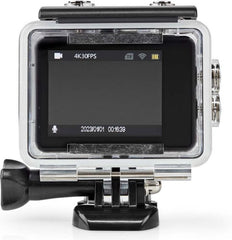 Nedis Action Camera – 4K@30fps – 16 MP – Dual Screen – 30M Waterdicht – WiFi – Inclusief Mounts •
