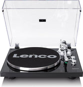 Lenco Platenspeler met Bluetooth - Metalen draaiplateau toonarm en contragewicht - Lenco Expertise lijn - LBT-215BK - Piano Black •