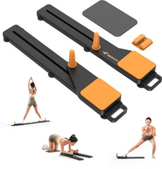 Pilates Board - Pilates Reformer - 4-in-1 - Zwart/Oranje - MERACH