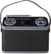 Nedis DAB+ Radio - Tafelmodel - DAB+ / FM - 2.40 " - Kleurenscherm - Batterij Gevoed / Netvoeding - Digitaal - 24 W - Bluetooth - Koptelefoonoutput - Wekkerfunctie - Slaaptimer - IP20 - Handvat - Zwart