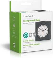 Nedis Analoge Wekker – Draadloos – Alarm – Snoozefunctie – Verlichting – Grijs