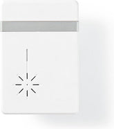 Nedis Draadloze Deurbelset - Batterij Gevoed - 3 V DC - 1x CR2032 - Volume: 80 dB - Signaalbereik: 300 m - IP44 - 36 Melodiën - 1 Ontvanger - Wit •