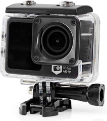 Nedis Action Camera – 4K@30fps – 16 MP – Dual Screen – 30M Waterdicht – WiFi – Inclusief Mounts •