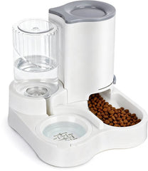 Automatische voerbak kat en hond - Voerautomaat - Voerdispenser - Wit - Nobleza •