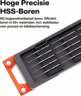 Draadloze Mini Boormachine - 3 Snelheden - LED Ringlicht - 20-delige Set - USB-C - HOTO SnapBloq