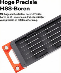 Draadloze Mini Boormachine - 3 Snelheden - LED Ringlicht - 20-delige Set - USB-C - HOTO SnapBloq