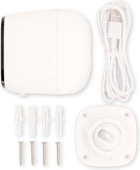 Nedis SmartLife Beveiligingscamera Buiten – 2K QHD – Spotlight – WiFi – Alarm – IP66 – Bewegingssensor – Wit