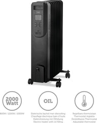 Trebs 99404 - Olieradiator - 2000W - Verstelbare Thermostaat - Zwart •