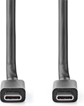 USB C Kabel - USB C naar USB C - USB 3.2 Gen 2 - 100W - 2 meter - Zwart - Nedis