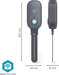 Nedis SmartLife Vochtmeter – Bluetooth – IP55 – App-bediening – Voor Planten – Wit