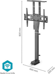 Nedis SmartLife Gemotoriseerde TV Standaard – 37–80 inch – Hoogte Verstelbaar – TV Voet – Met Kastontwerp – Max. 60 kg – Zwart