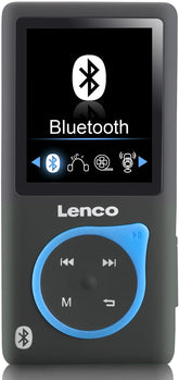 MP3 Speler met Bluetooth - Inc. 8GB SD - Blauw - Lenco XEMIO-768 •