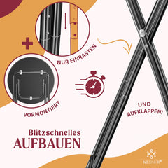 Statafel - Bartafel - Statafelrok - Partytafel - 110cm - Zwart - KESSER®