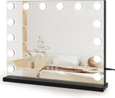 Hollywood spiegel - Make-up spiegel - Met verlichting - 40x52 cm - Dripex