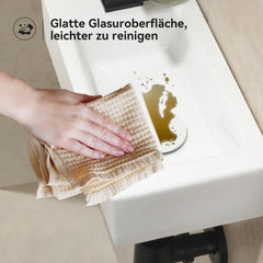 Wastafel - Keramiek - Hangend - 37x18,5 cm - Wit - HOROW