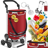 KESSER® Boodschappentrolley - Boodschappenwagen - 56L - tot 50kg - Rood