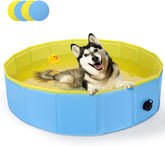 Hondenzwembad - 160x30cm - Dierenzwembad - Zwembad hond - Blauw/Geel - Nobleza