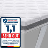 BedStory Gel Topper 180 x 200 cm H3/H4 Gemaakt van 7,5 cm hoge koudschuimkern, ademende 3D mesh hoes, comfortabele matrastopper voor boxspringbedden en oncomfortabele bedden zoals slaapbanken.