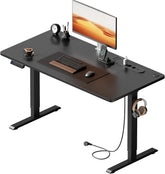 Zit sta bureau - Elektrisch - Verstelbaar - 120x60 cm - Zwart - HLFURNIEU