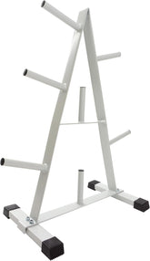 ScSPORTS® Schijfstandaard - 30 mm, 7 schijfhouders, max. 200 kg, zwart/wit - halterschijvenstandaard, halterstandaard, halterstandaard, halterstandaard voor krachttraining