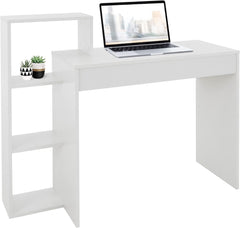 Bureau met lades - Bureautafel - Computertafel - 110x72x40 cm - Wit - ML-Design