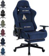 Ergonomische Bureaustoel - Office Chair - Gamestoel - Volwassenen - Navyblauw - SYMINO