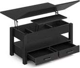 Salontafel met opbergruimte - Koffietafel - 100x50 cm - Zwart - Rolanstar