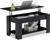 Salontafel met opbergruimte - 100x50x42 cm - Zwart - TUKAILAi