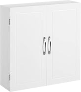 VASAGLE Hangkast, badkamerkast met 2 deuren, 60 x 18 x 60 cm