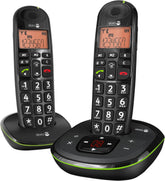 Doro PhoneEasy 105wr Duo draadloze telefoon met handset incl. oplader zwart, 380104 •