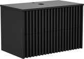 Wastafelkast - Wastafelmeubel - Wastafelonderkast - 81 cm - Zwart - Zonder Wastafel - UEV