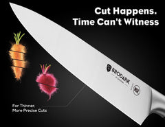 Messenset met blok - Met Messenslijper - Keukenmessen - Bruin - BRODARK