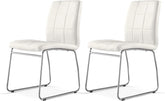 Eetkamerstoelen - Set van 2 - Kunstleer - Wit - SICOTAS