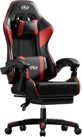 Ergonomische Bureaustoel - Office Chair - Gamestoel - Volwassenen - Zwart/Rood - HLDIRECT •