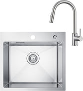 Spoelbak - Wasbak - Gootsteen - 50x45 cm - Zilver - CECIPA