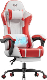 Ergonomische Bureaustoel - Office Chair - Gamestoel - Volwassenen - Wit/Rood - HLDIRECT