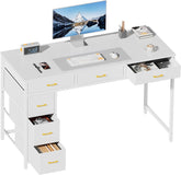 Bureau - Computertafel - Computerbureau - 120x50 cm - Wit - HLDIRECT