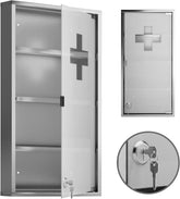 Hangkast badkamer - Medicijnkastje - Wandkast - Zilver - Jago®