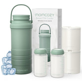 Momcozy Draagbare moedermelkkoeler voor buiten, 650 ml, 2 flessen | 360° koeling 24 uur, 2 x 325 ml BPA-vrije flessen, 1,6 kg licht, vaatwasmachinebestendig, voor reizen en kantoor, BPA-vrij